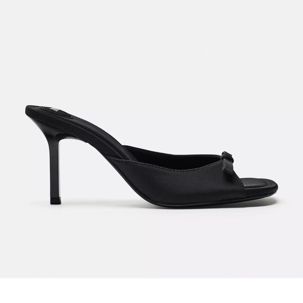 Zara Women's Heeled Mules with Bow